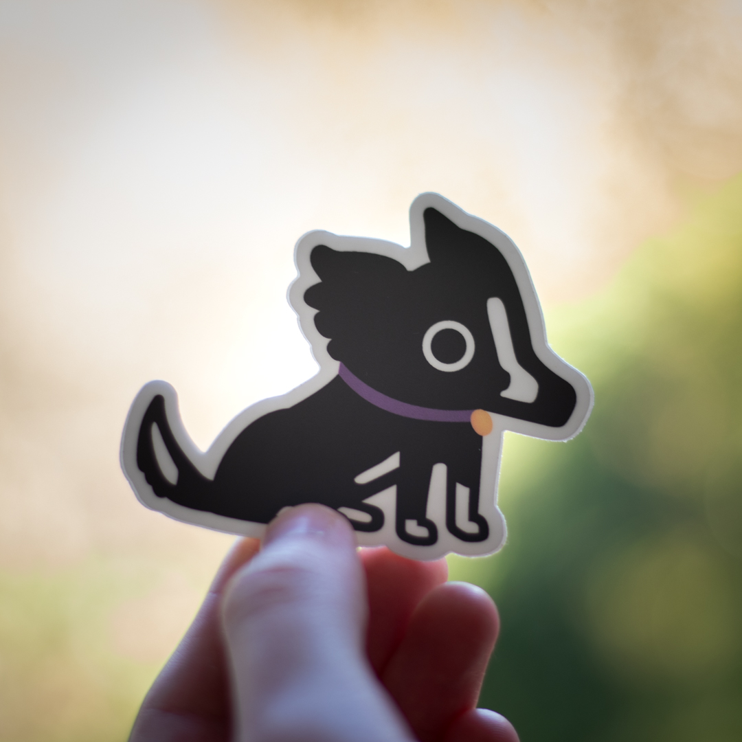 Handed view of Ombra Sticker